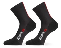 Assos Chaussettes RS Socks BlackSeries (Noir/Rouge)