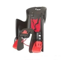 PORTE BEBE Arrière POLISPORT A FIXER SUR Cadre BOODIE Noir/Rouge